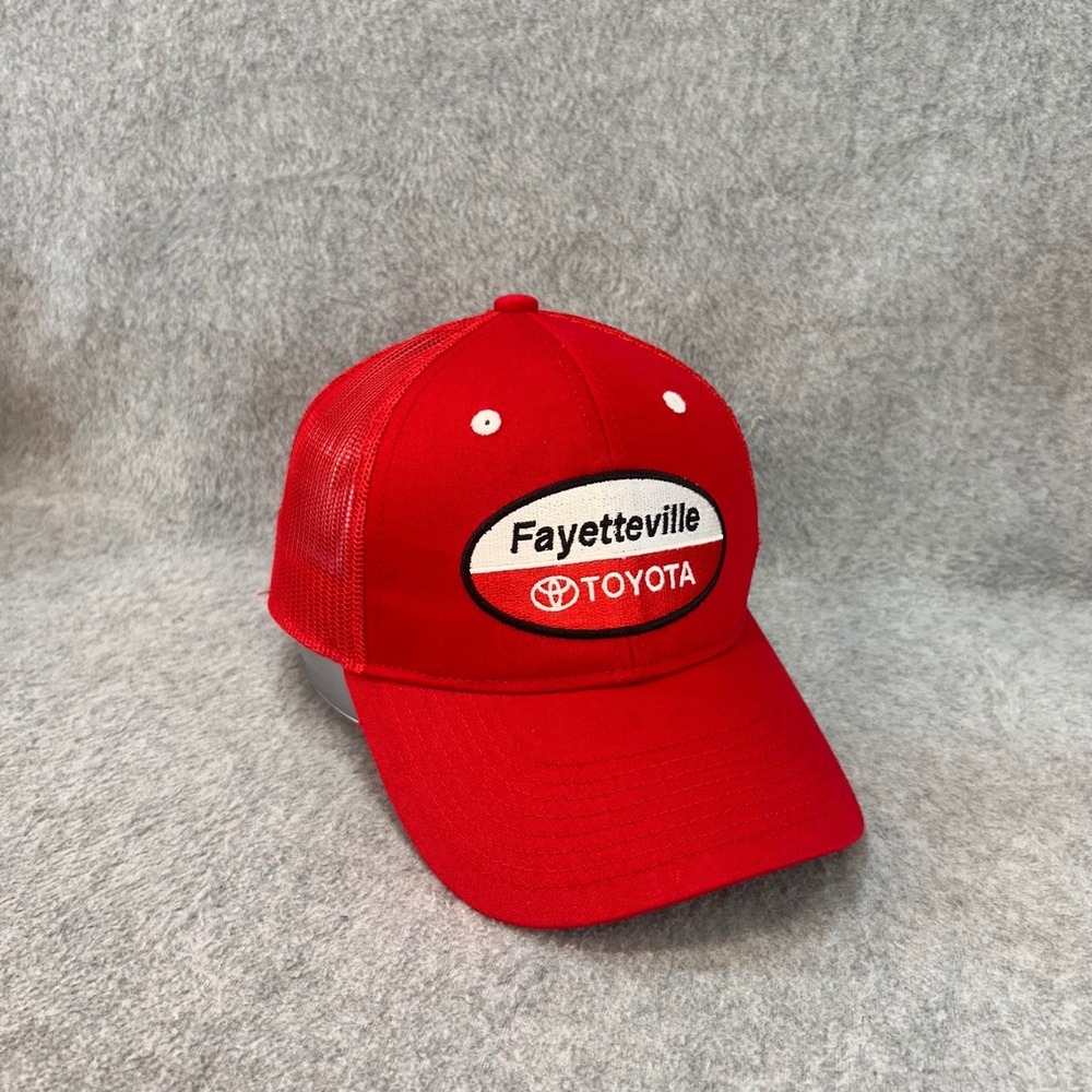 Fayetteville Toyota Mens Red Toyota Hat Trucker Mesh Snapback OSFM